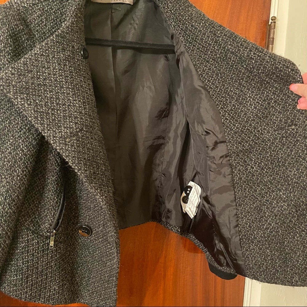 Zara Basic Tweed Button Up Blazer/Jacket - image 6